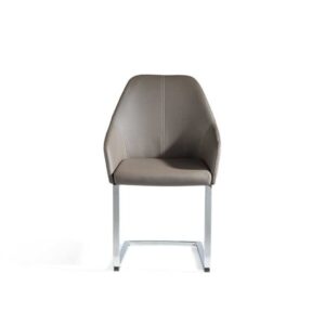 Silla-tapizada-Dora-color-gris-topo-y-cromo