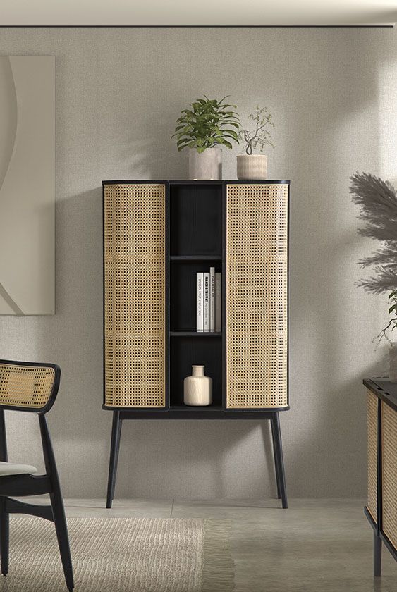Mueble Manila Negro Alto