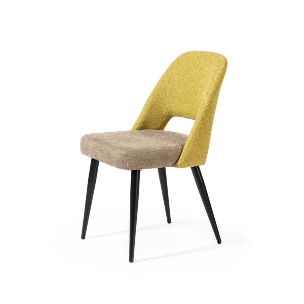 Silla Fan Amarilla Pata Negra