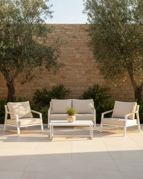 Conjunto Muscat blanco
