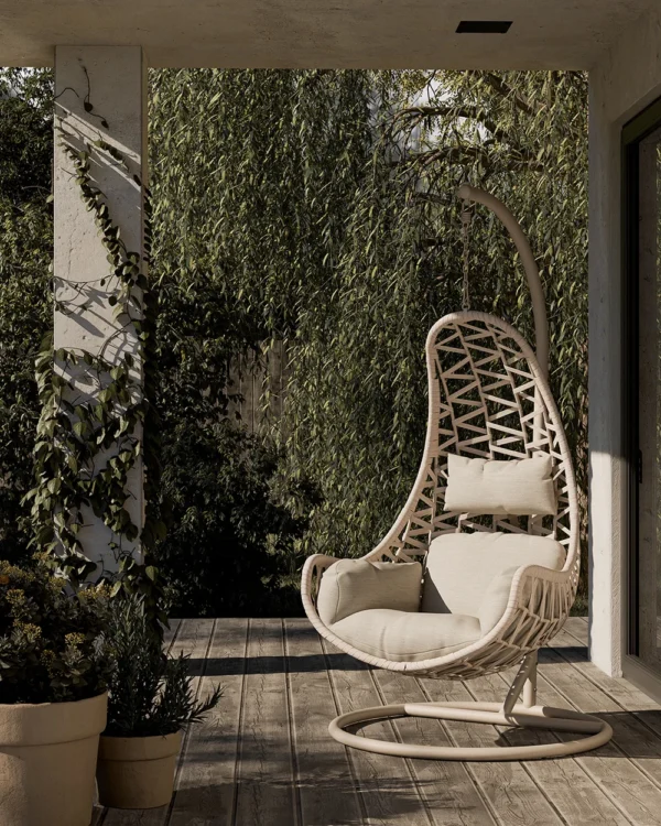 Sillón colgante Costanza beige